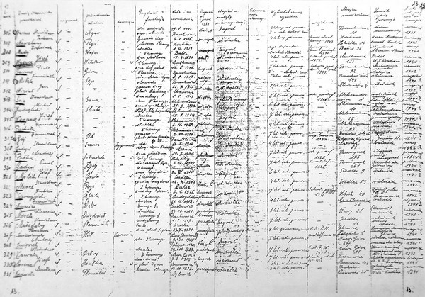 Lista ewidencyjna 13